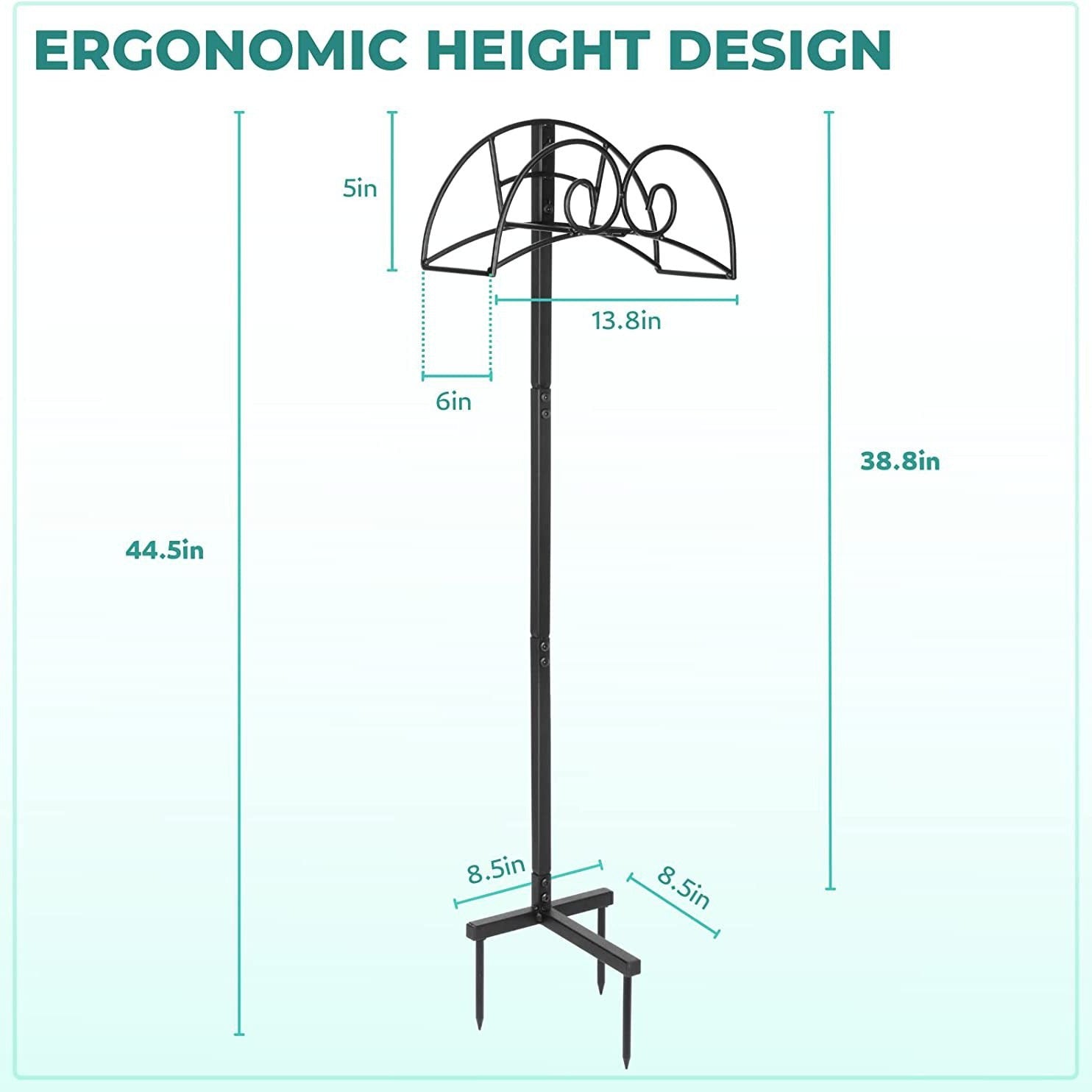Unisex Tuinslangstandaard Smeedijzeren Vrijstaand Design 3