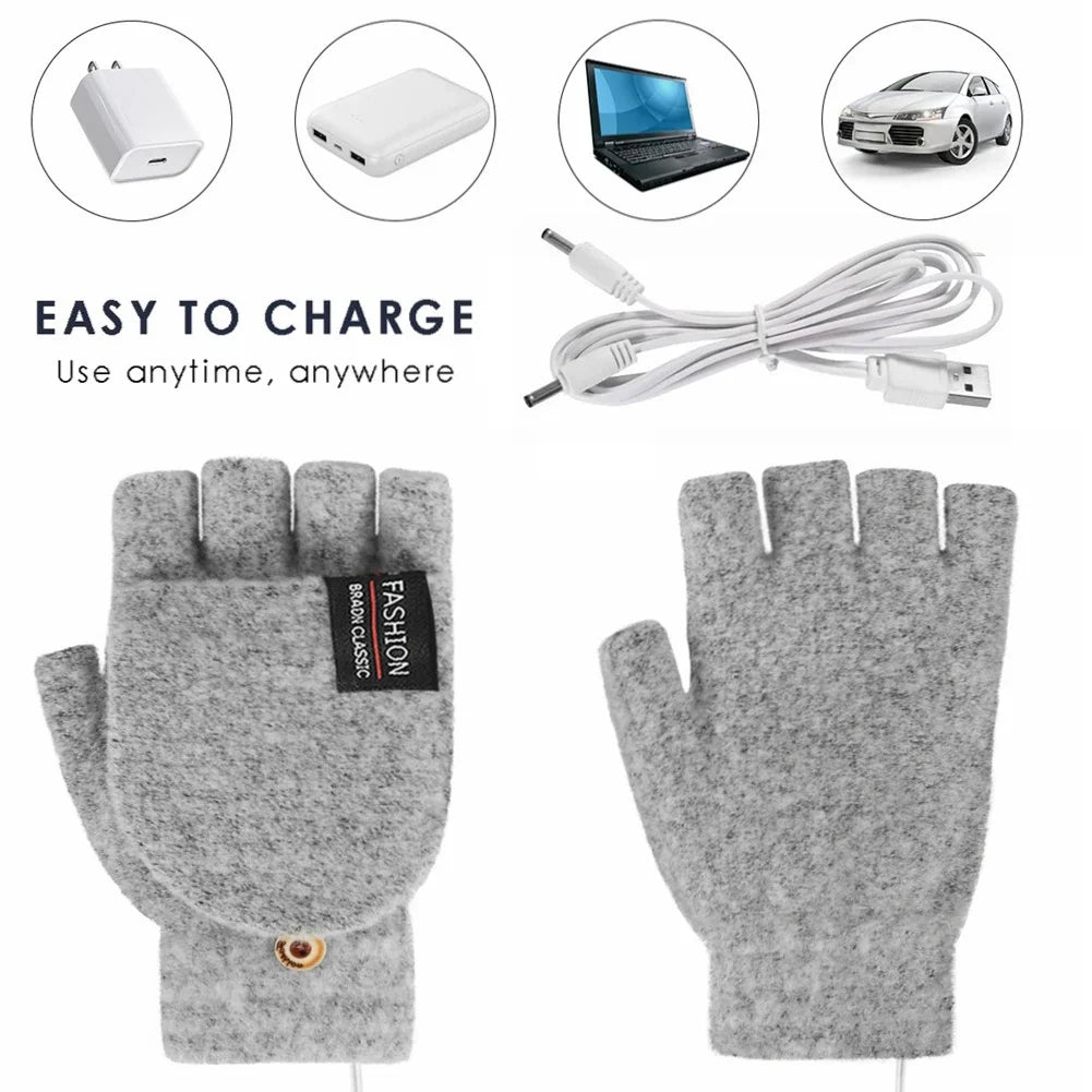 Unisex Verwarmde Handschoenen USB Oplaadbaar 8