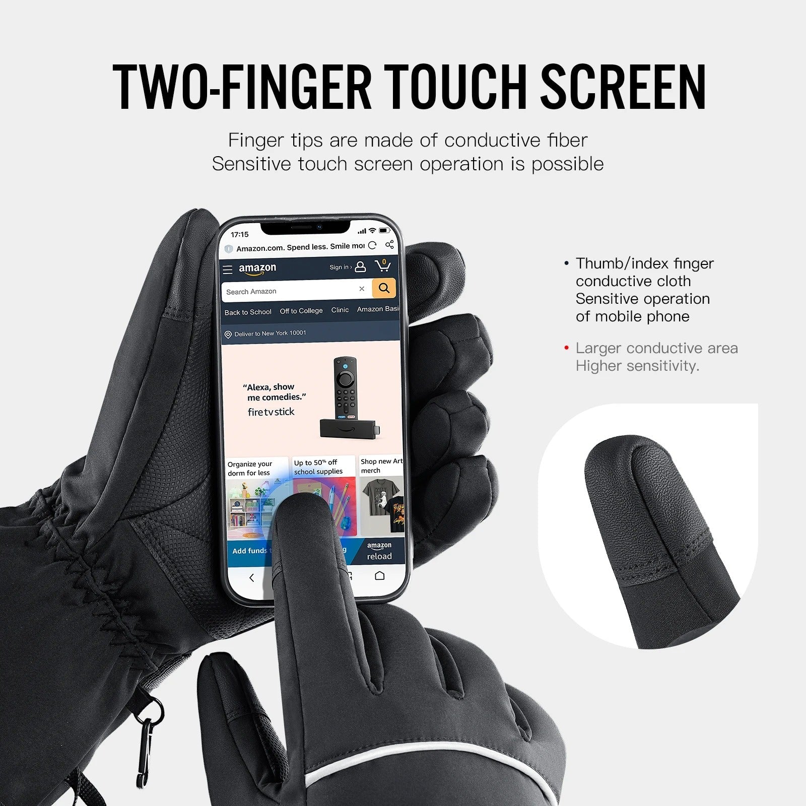 Unisex Verwarmde Handschoenen met Touchscreenfunctie 6