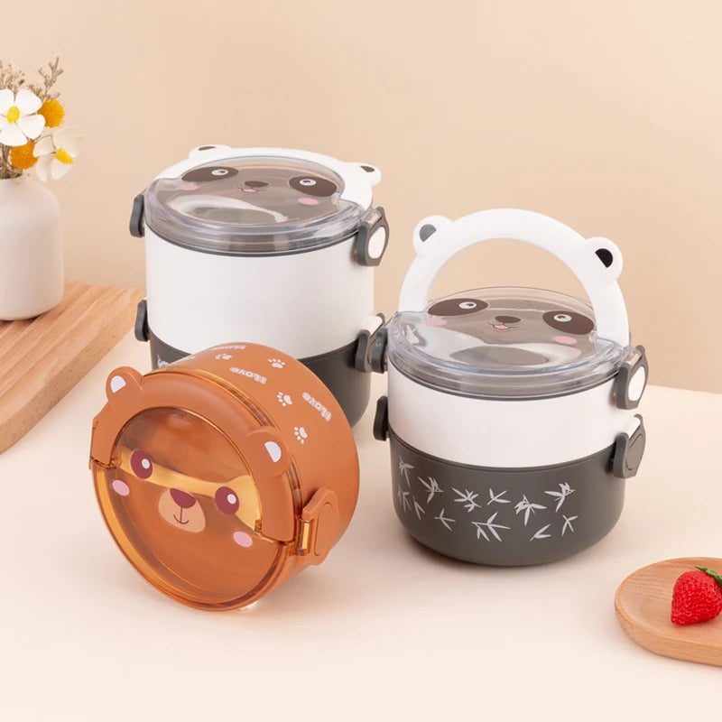 Unisex Voedselbewaarcontainer Panda Thema Compact 3