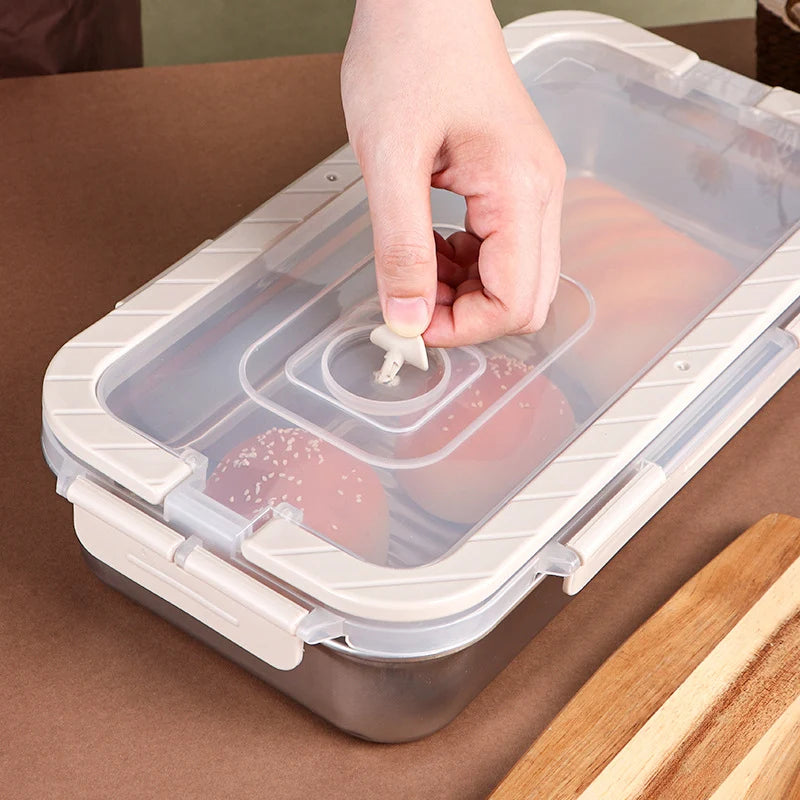 Unisex Voedselbewaarcontainer Ronde Luchtdicht 2,5 Liter 4