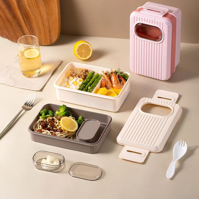 Unisex Voedselbewaarcontainer met Meerdere Compartimenten en Veilig Deksel 1
