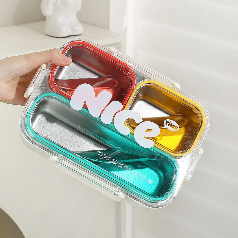 Unisex Voedselopslagbox met Drie Compartimenten Functioneel Design 2