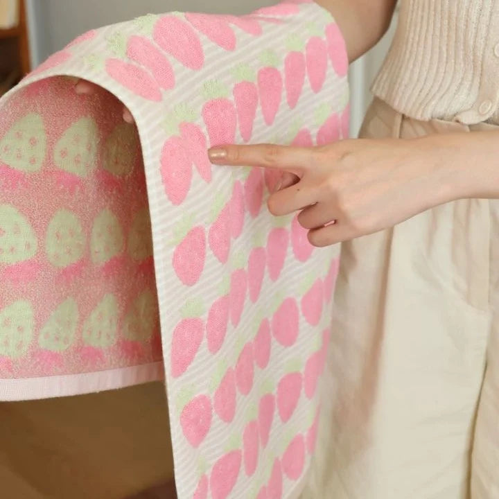 Unisex Wasdoekje Badstof Met Speels Geluksmotief 2