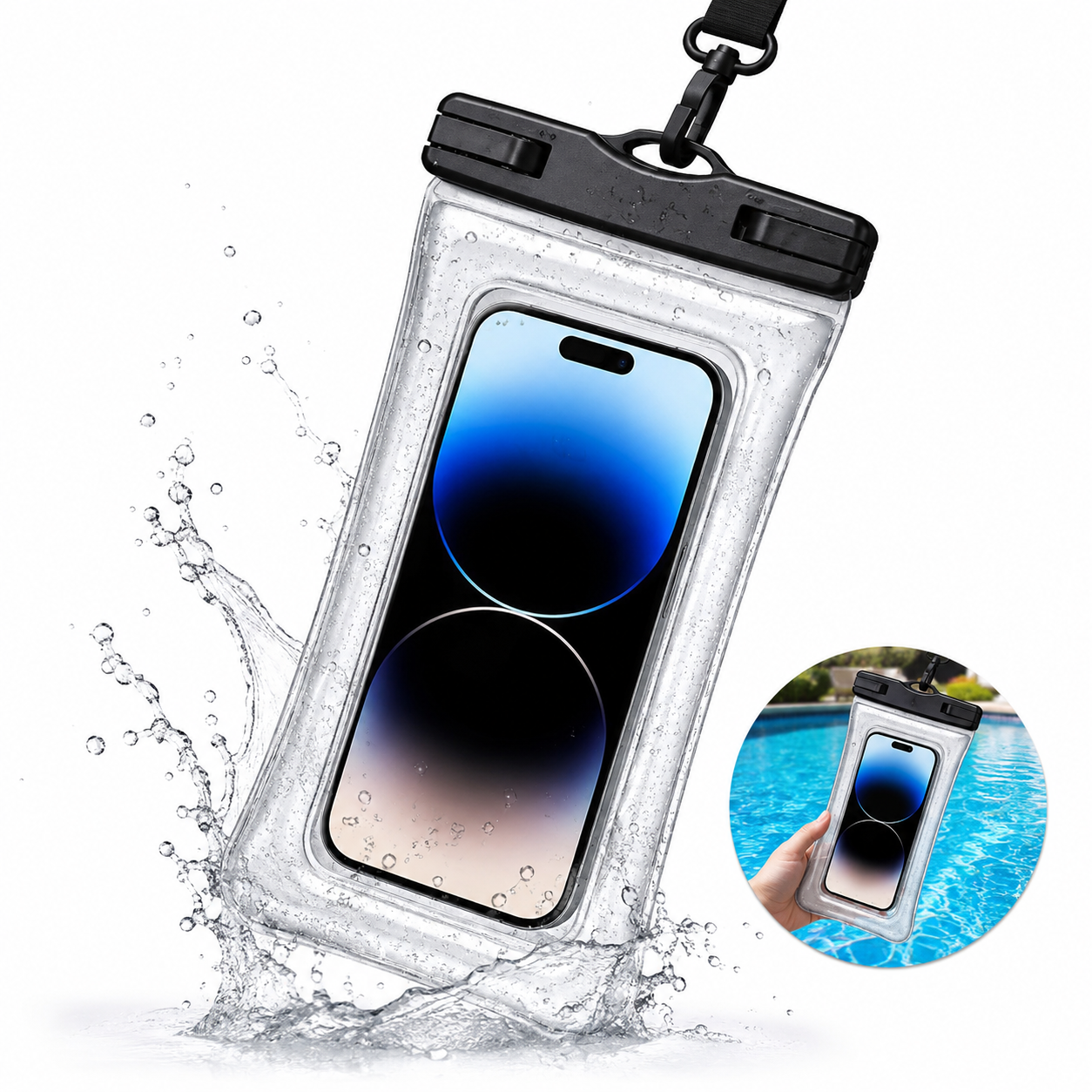 Unisex Waterdicht Telefoonhoesje Transparant Met Verstelbaar Koord 1