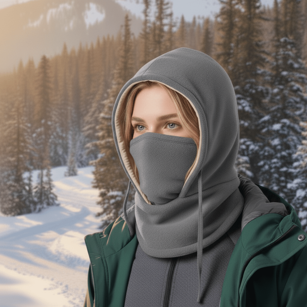 Unisex Wintermuts Winddicht met Afneembare Nekflap en Gelaatsscherm 4