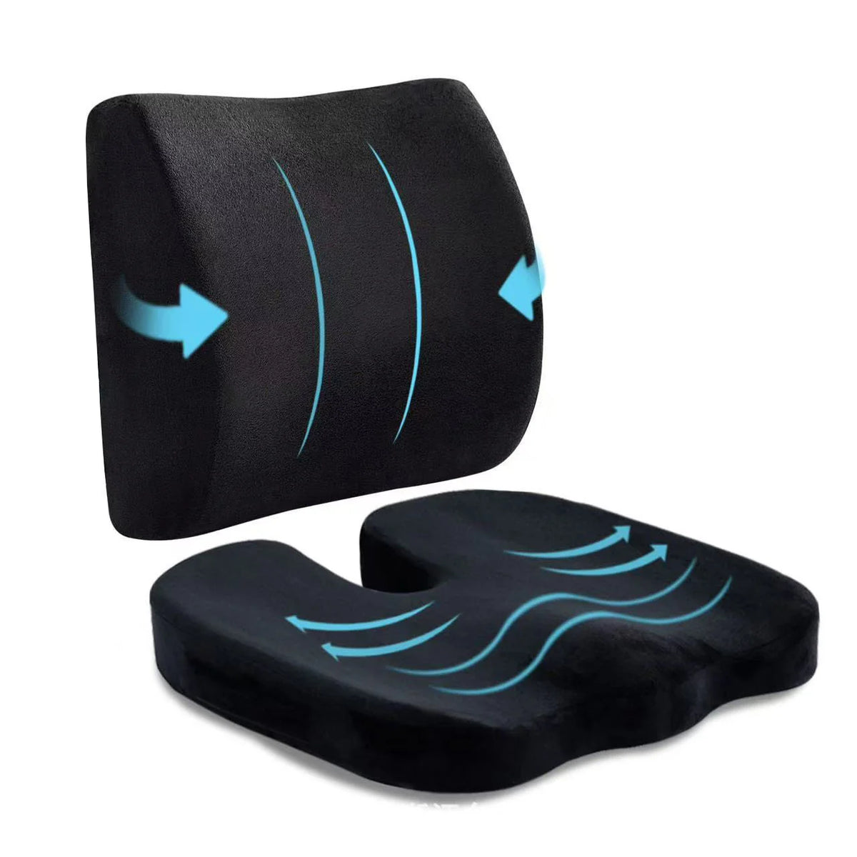 Unisex Zitkussen met Gel en Traagschuim voor Ergonomisch Zitcomfort 9