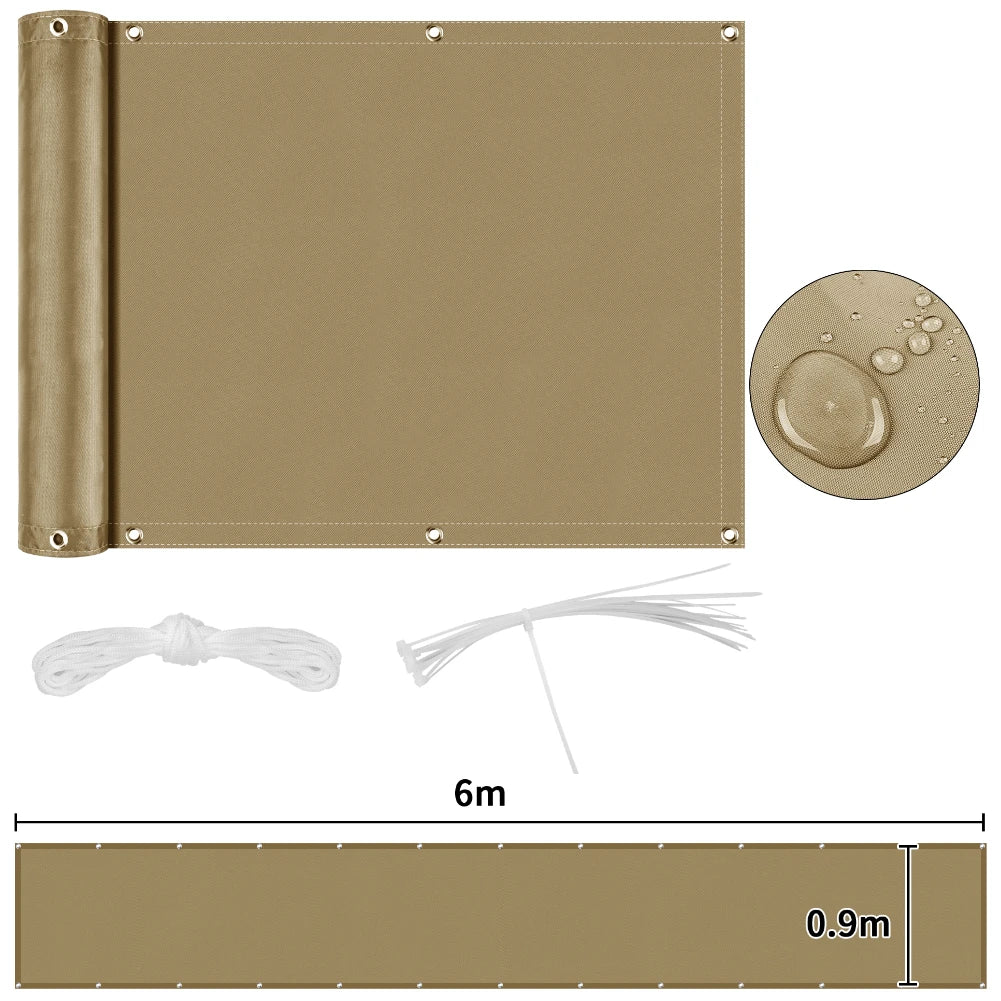 Unisex Zonwering Paneel Privacy Scherm Waterdicht Balkon Schaduwdoek 10