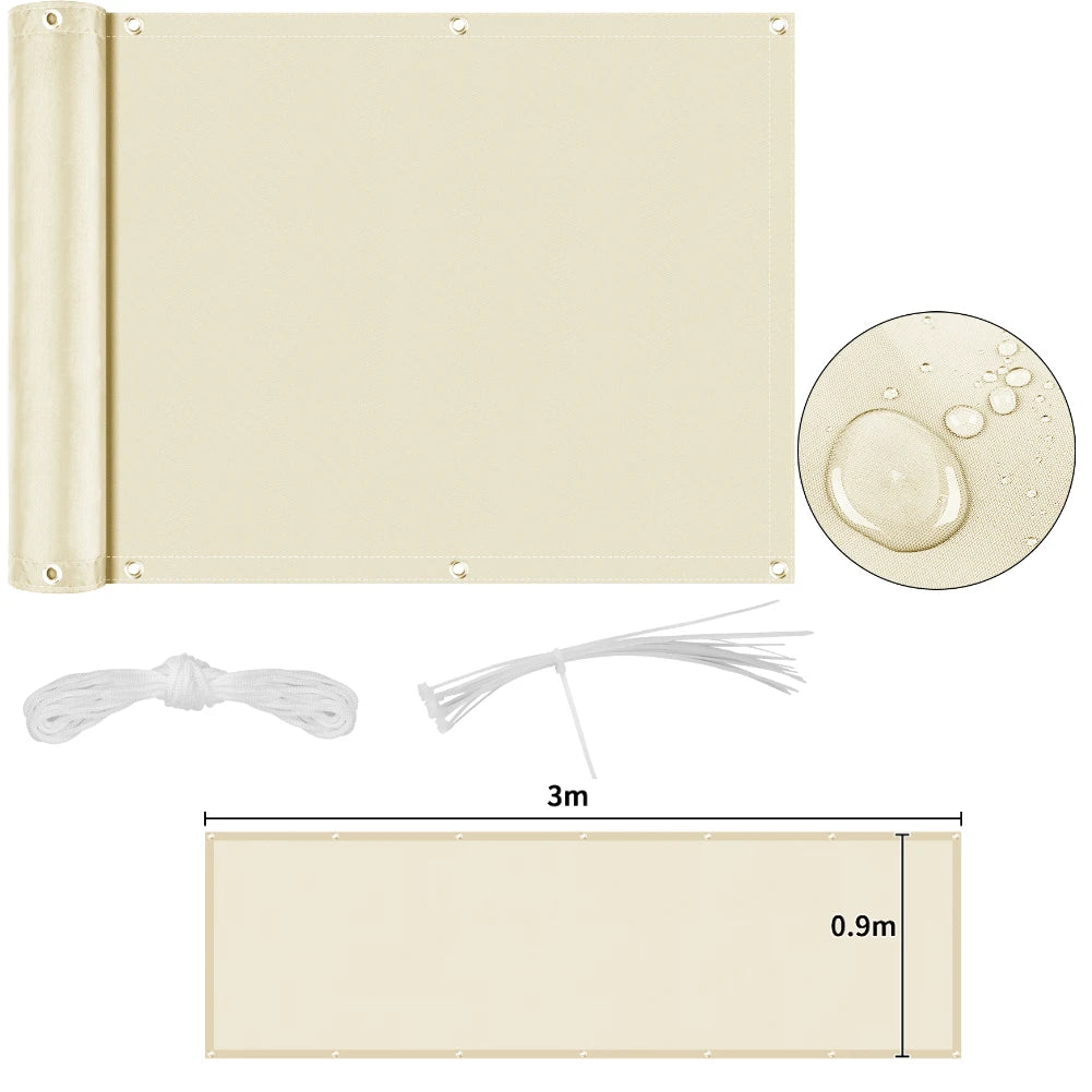 Unisex Zonwering Paneel Privacy Scherm Waterdicht Balkon Schaduwdoek 16