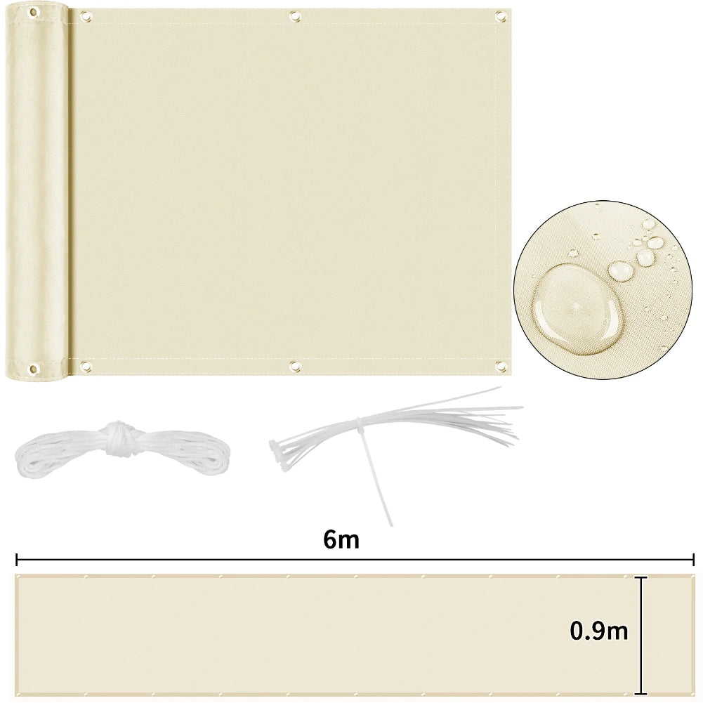 Unisex Zonwering Paneel Privacy Scherm Waterdicht Balkon Schaduwdoek 18