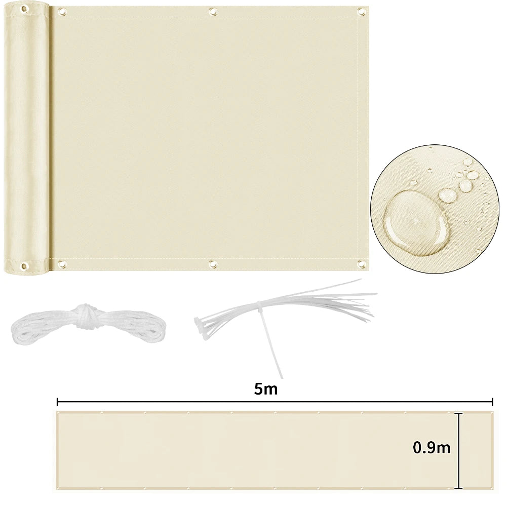 Unisex Zonwering Paneel Privacy Scherm Waterdicht Balkon Schaduwdoek 19