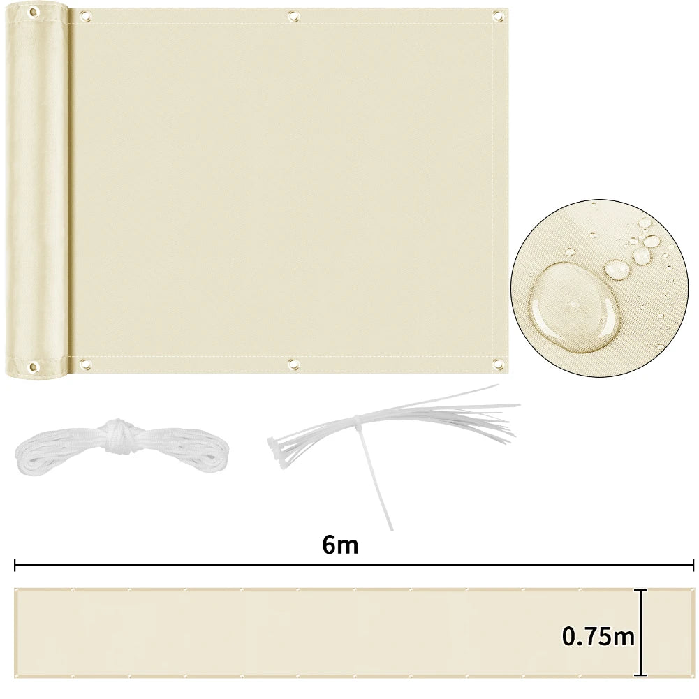 Unisex Zonwering Paneel Privacy Scherm Waterdicht Balkon Schaduwdoek 20