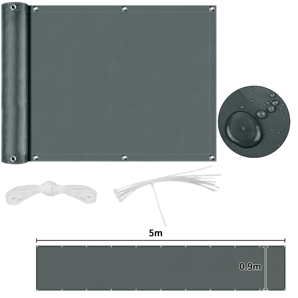 Unisex Zonwering Paneel Privacy Scherm Waterdicht Balkon Schaduwdoek 23