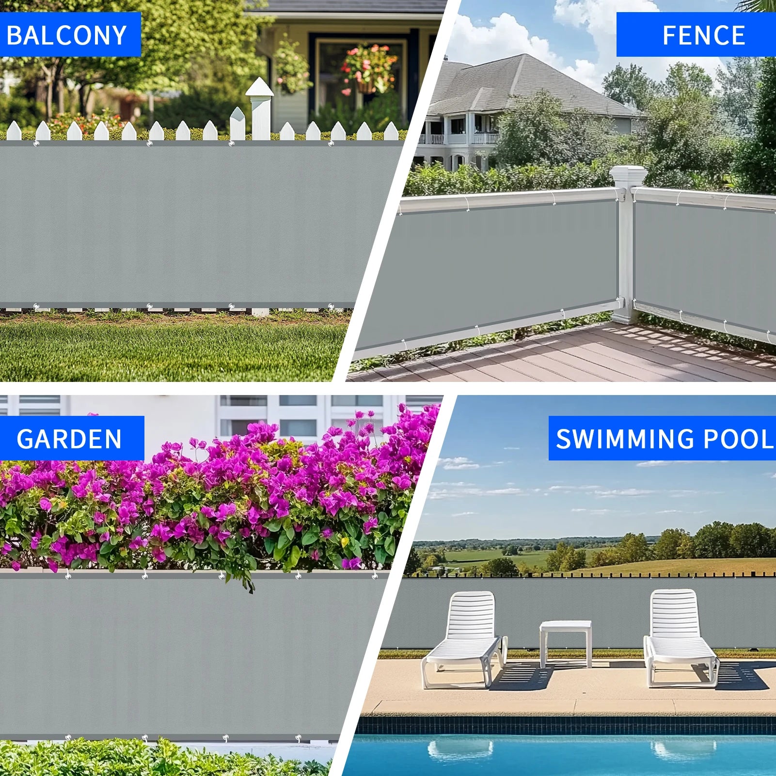 Unisex Zonwering Paneel Privacy Scherm Waterdicht Balkon Schaduwdoek 5