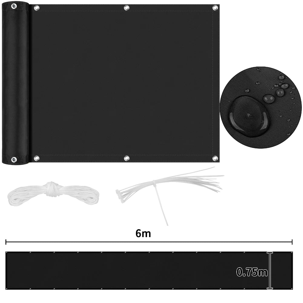 Unisex Zonwering Paneel Privacy Scherm Waterdicht Balkon Schaduwdoek 8