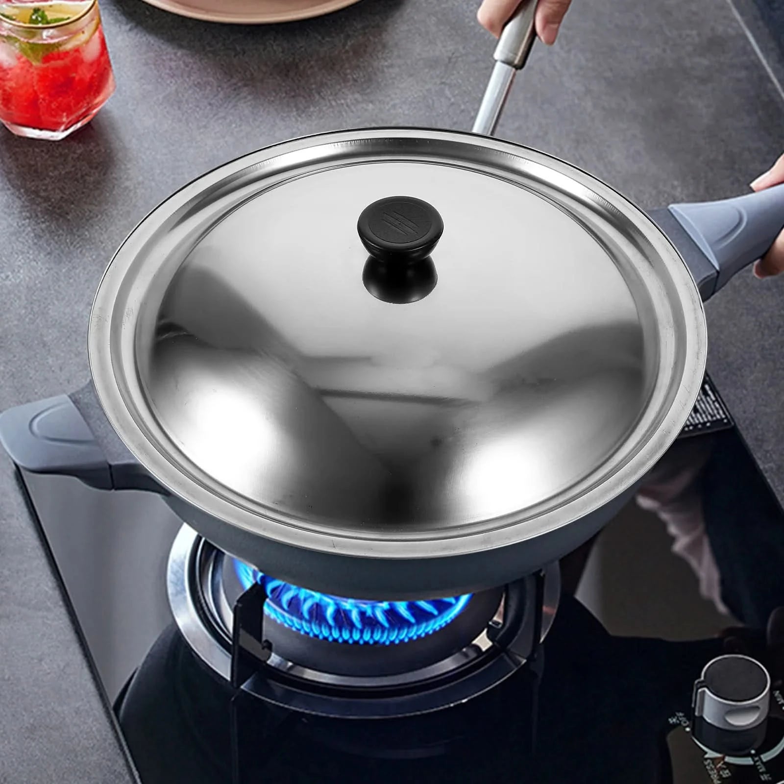 Universeel Deksel voor Wokken en Pannen 6