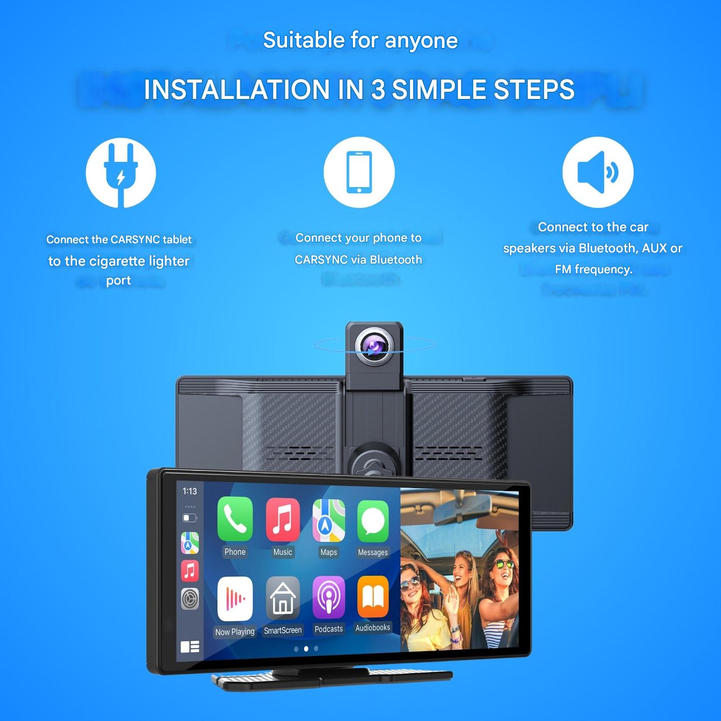 Universeel Display voor Auto met Draadloze CarPlay en Android Auto 6