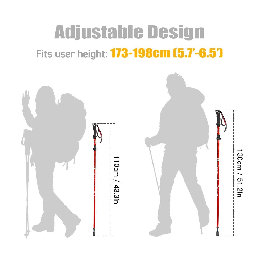 Verstelbare Trekkingstokken met Ergonomische Handgreep 5