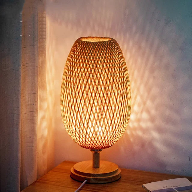 Vintage Tafellamp Bamboe voor Woonkamer en Slaapkamer 7