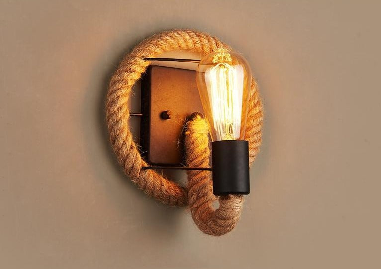 Vintage Wandlamp met Touw Design 4