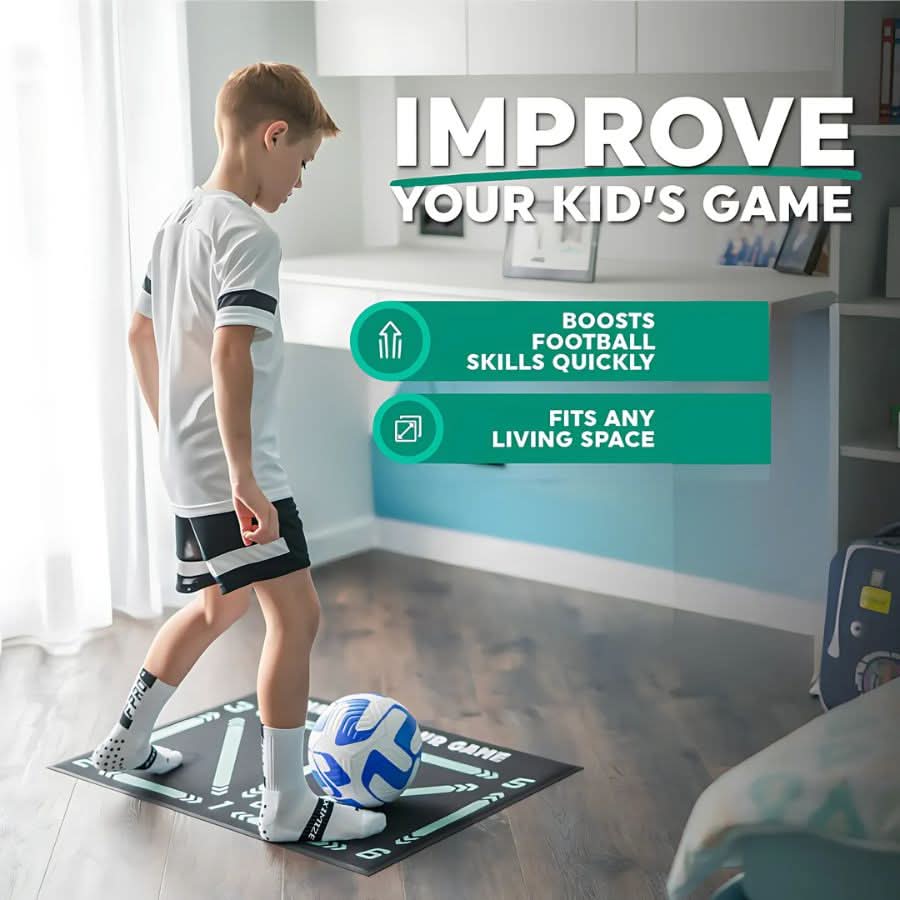 Voetbaltrainingsmat Antislip Compact met Gemarkeerde Oefenzones 4