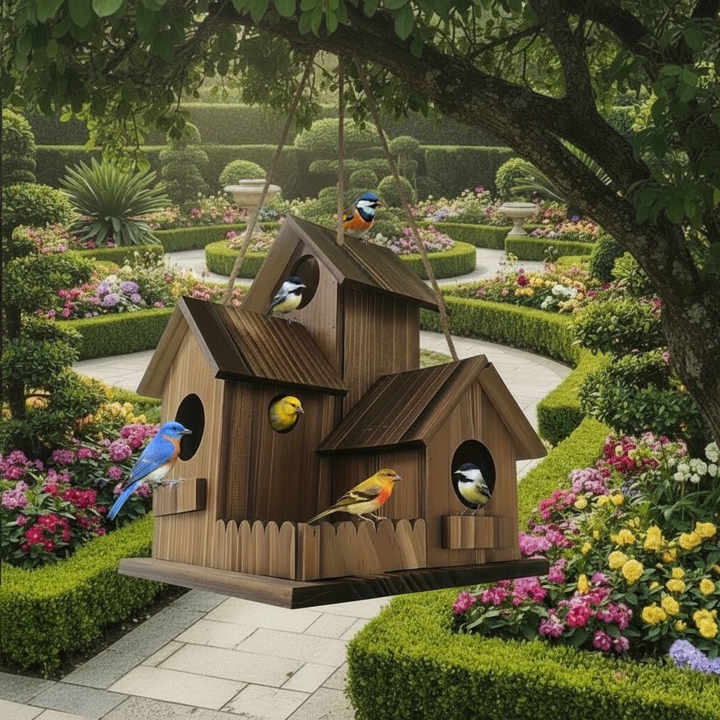 Vogelhuisje voor Buiten met Meerdere Nestkamers 0