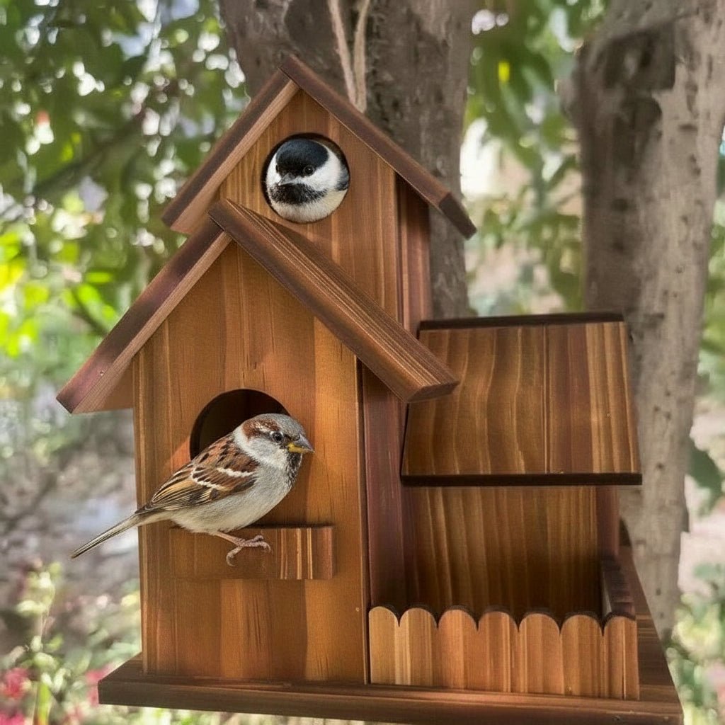 Vogelhuisje voor Buiten met Meerdere Nestkamers 1