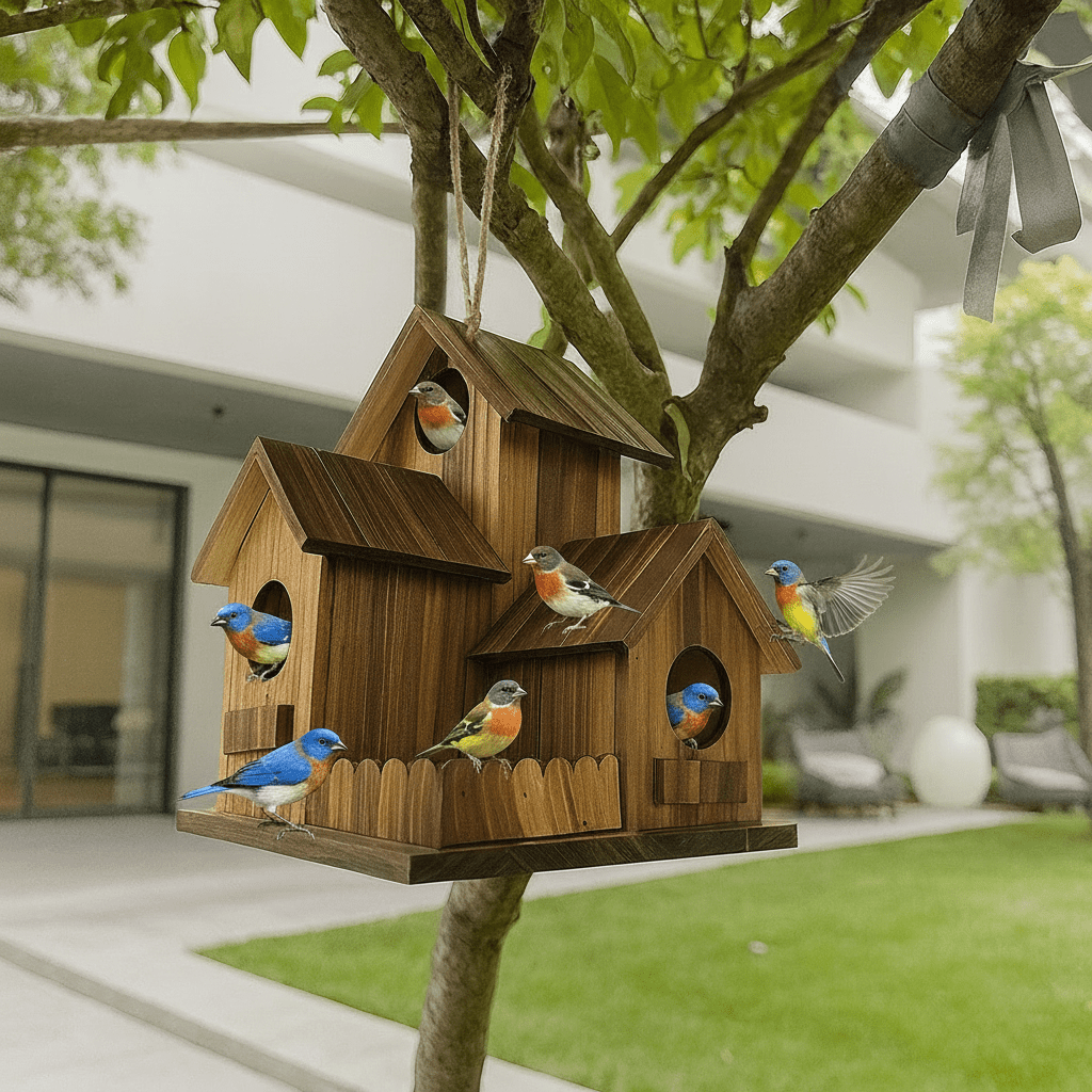 Vogelhuisje voor Buiten met Meerdere Nestkamers 2