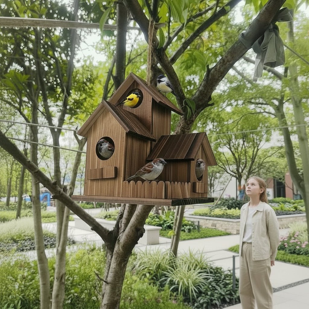 Vogelhuisje voor Buiten met Meerdere Nestkamers 3
