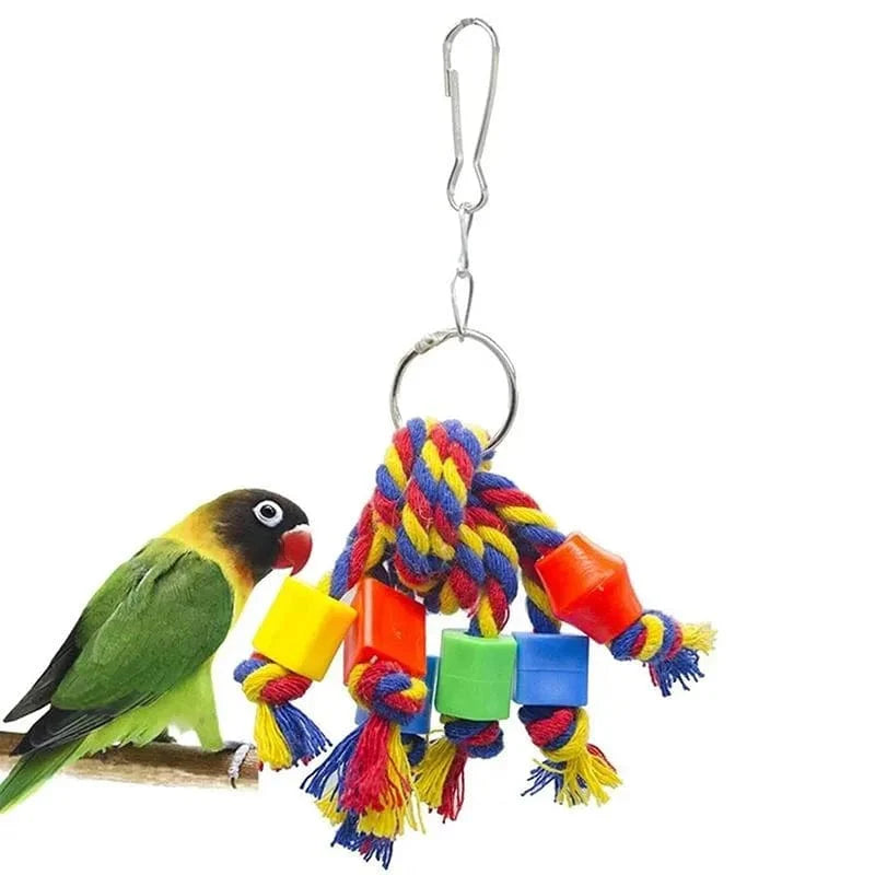 Vogelspeelgoed Kauwspeeltje voor Papegaaien en Kleine Vogels 5