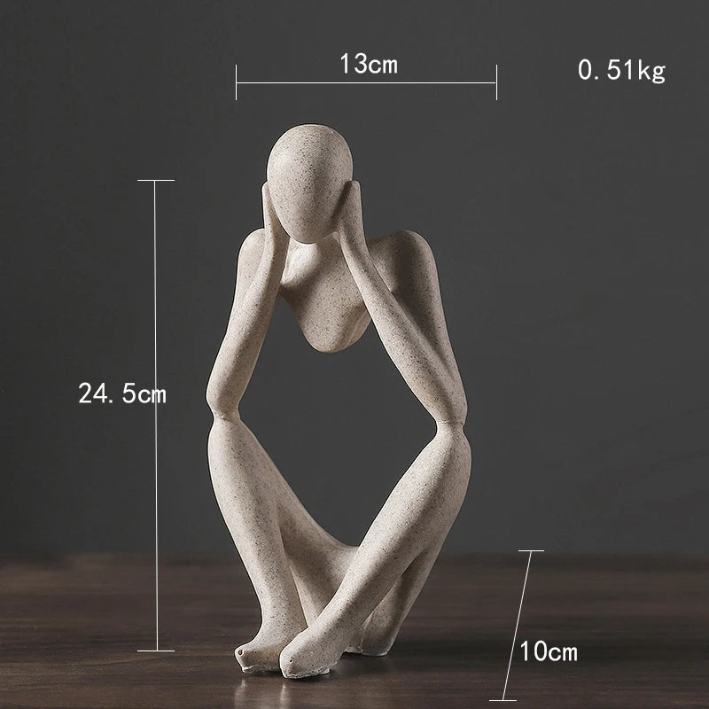 Vrouwelijke Sculptuur Abstracte Kunst voor Woondecoratie 7