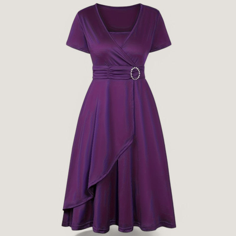 Vrouwen Asymmetrische Jurk met Strass 1