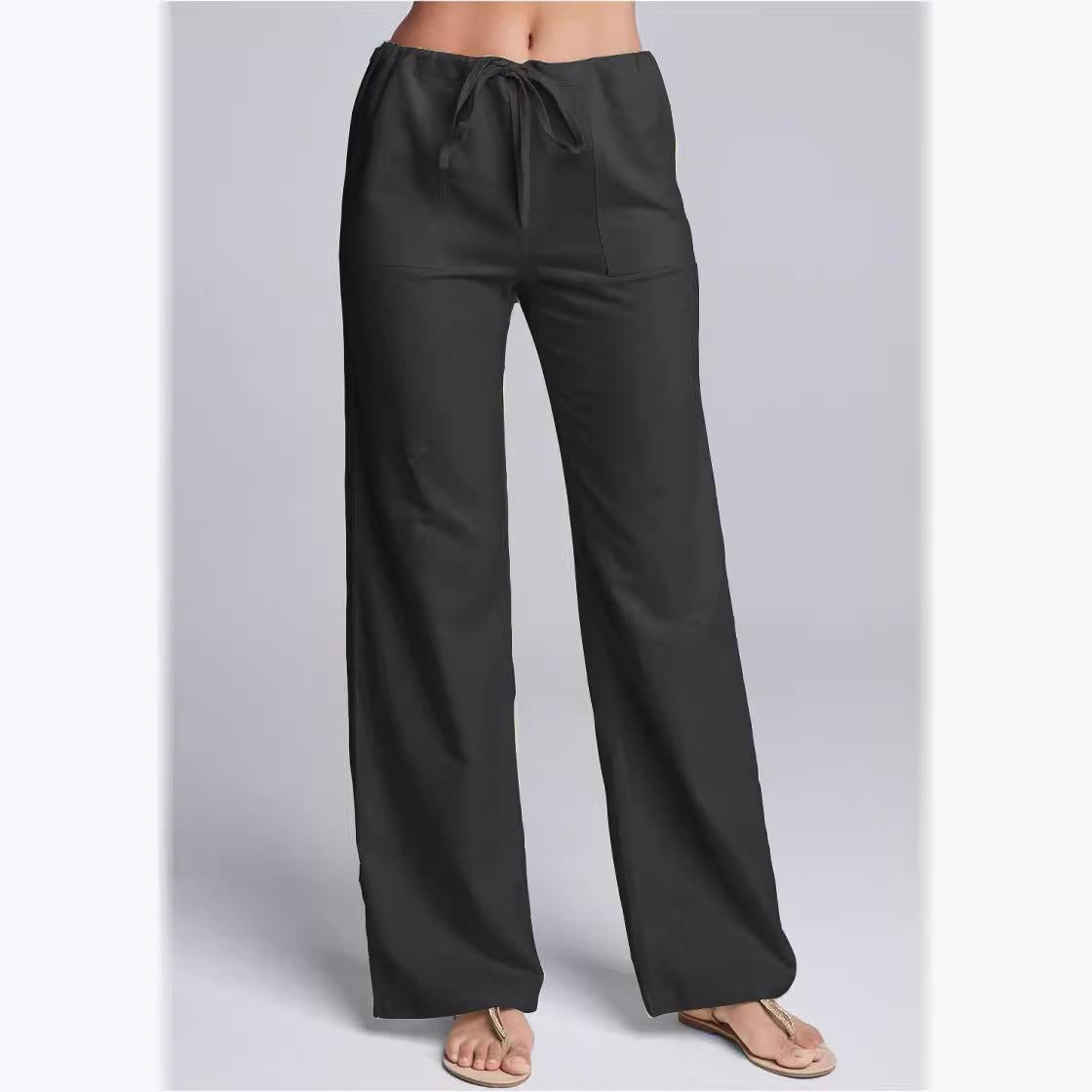 Vrouwen Casual Broek Katoen Linnen Mix Losse Pasvorm 2