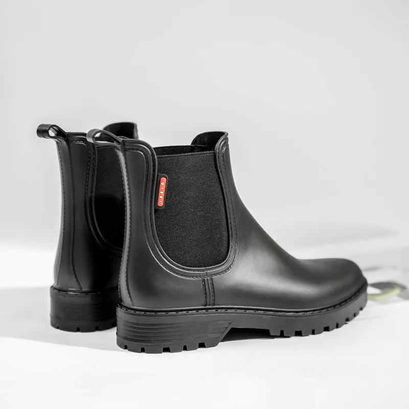 Vrouwen Chelsea Waterdichte Regenlaarzen met Antislip Rubberzool 3