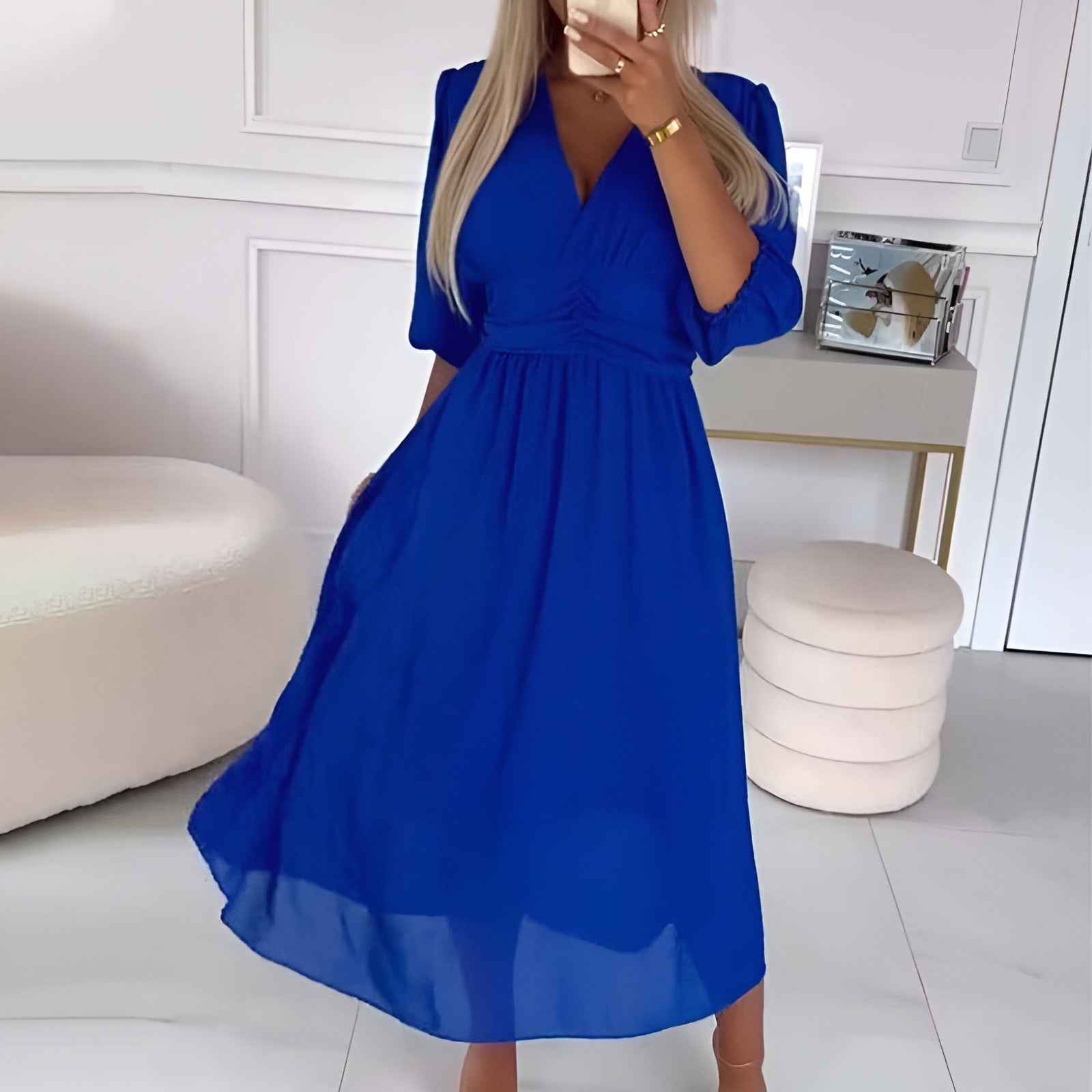 Vrouwen Chiffon Jurk Licht en Elegante Stijl 3