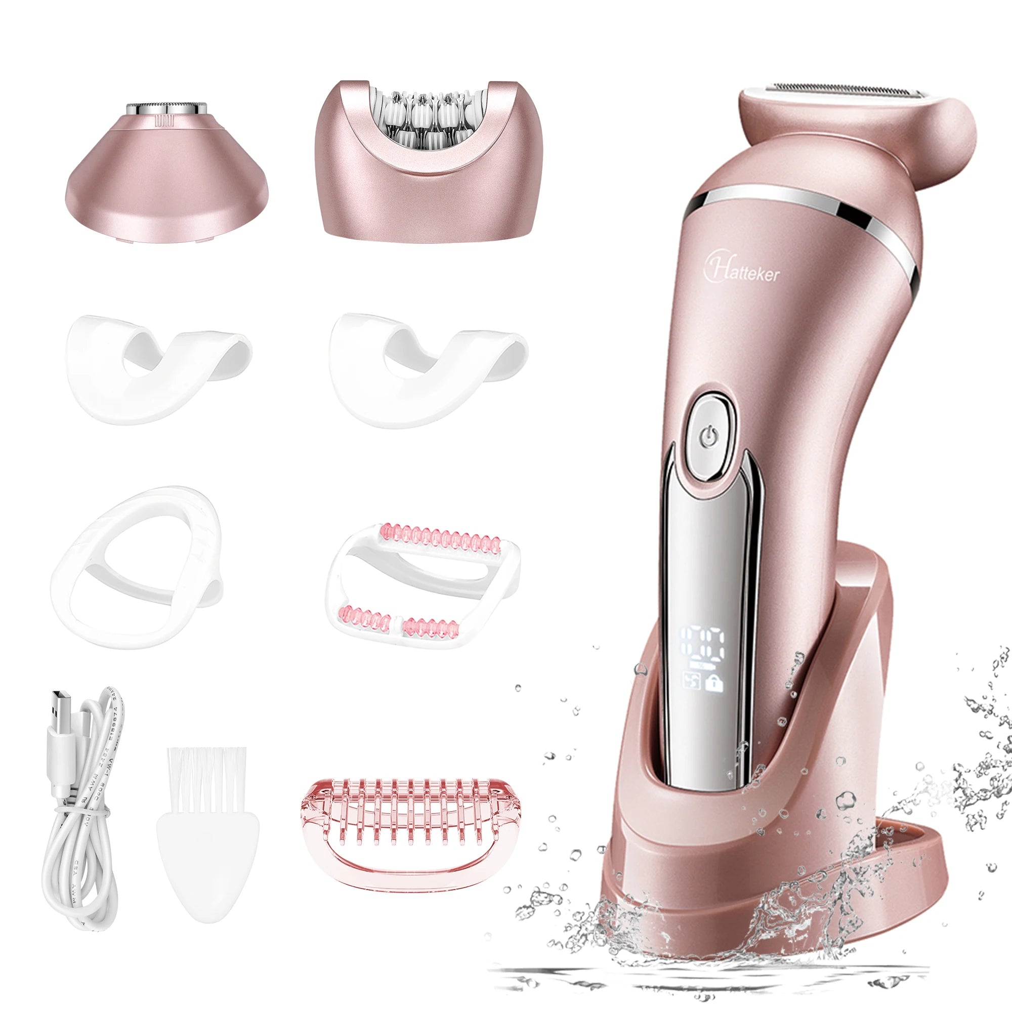 Vrouwen Elektrische Epilator 3-in-1 voor Benen en Bikinilijn 0