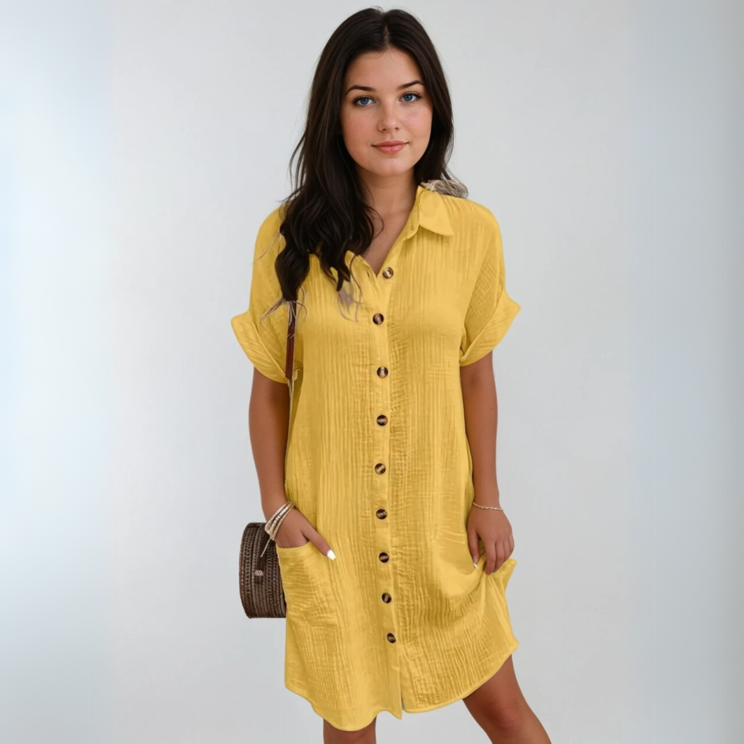Vrouwen Korte Mouwen Jurk Casual Comfortabel 5