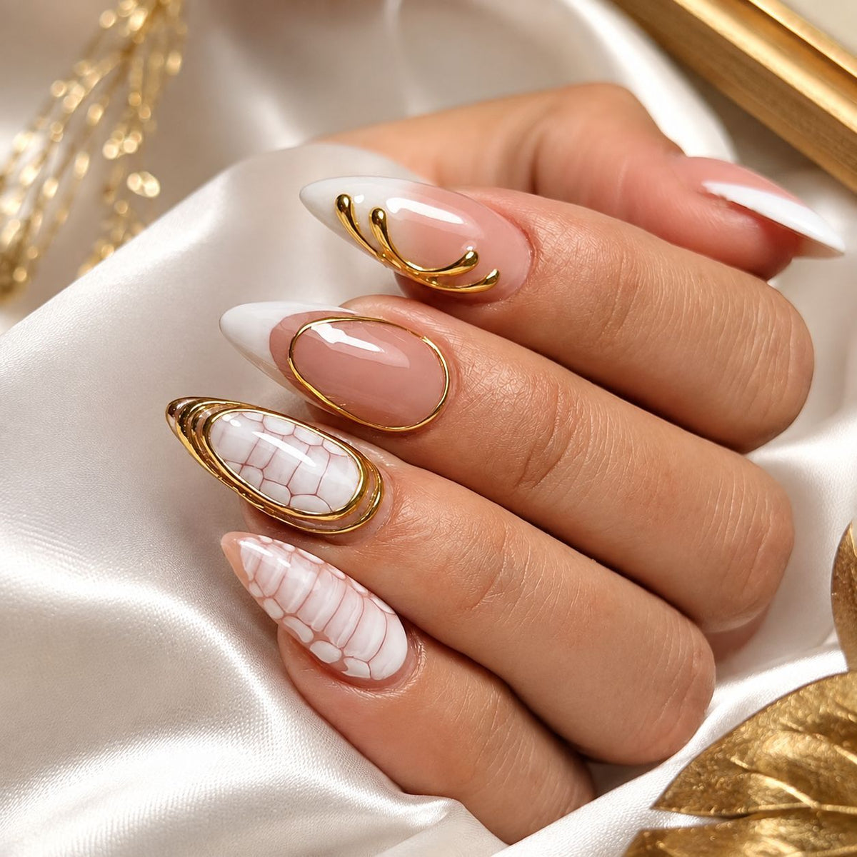 Vrouwen Kunstnagels Met Artistiek Design 2