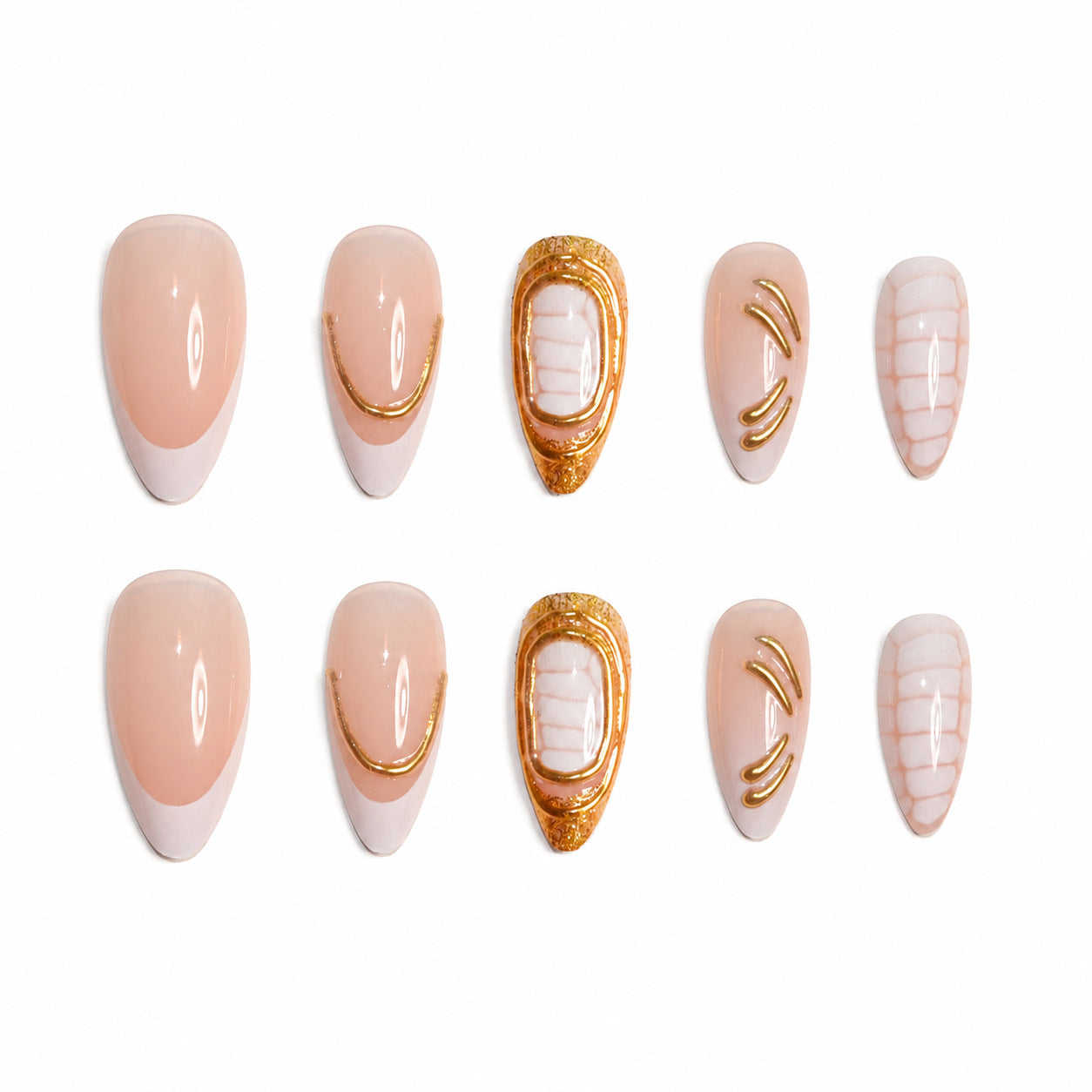 Vrouwen Kunstnagels Met Artistiek Design 3