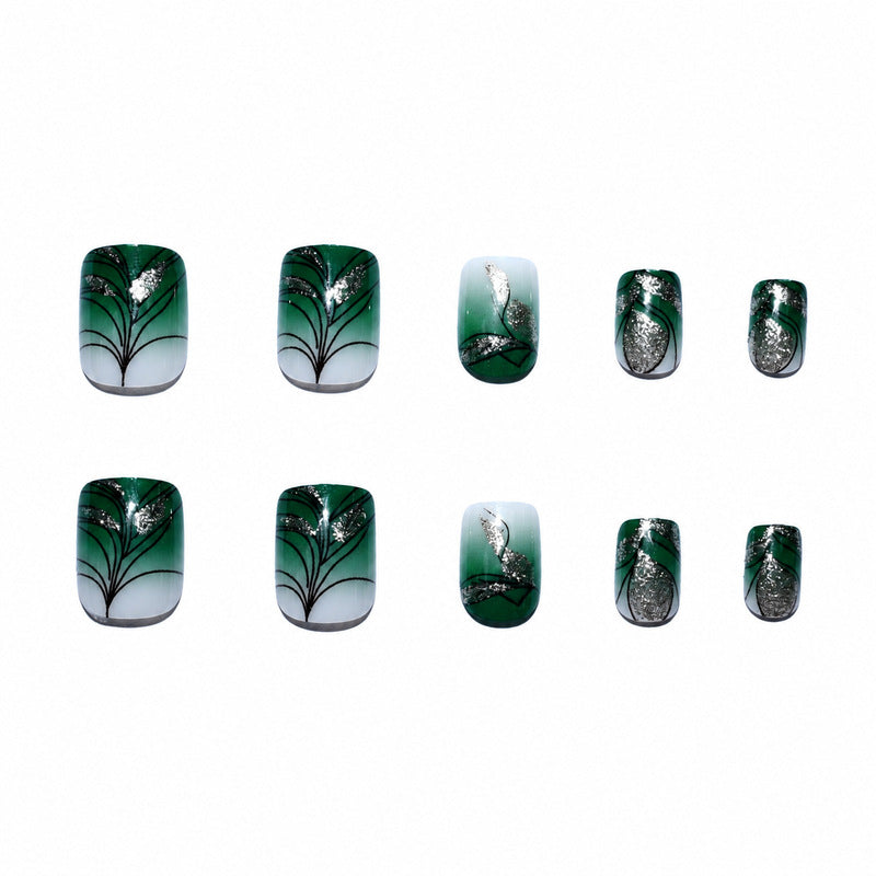 Vrouwen Kunstnagels met Bloemmotief Artistiek Design 4