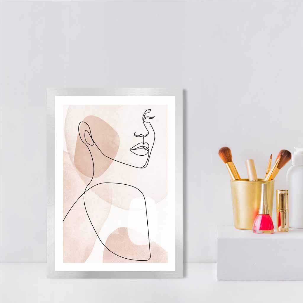 Vrouwen Kunstposter Abstract Vrouwelijk Gezicht 0