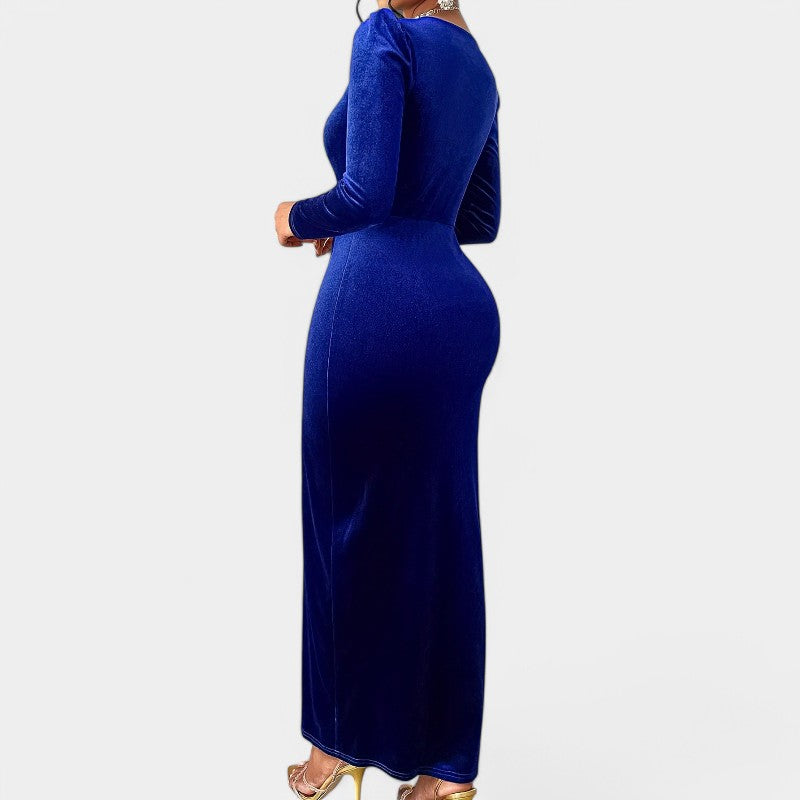 Vrouwen Lange Jurk Met Lange Mouwen Bodycon Stijl 4