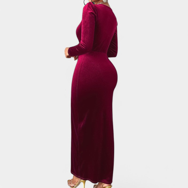 Vrouwen Lange Jurk Met Lange Mouwen Bodycon Stijl 7