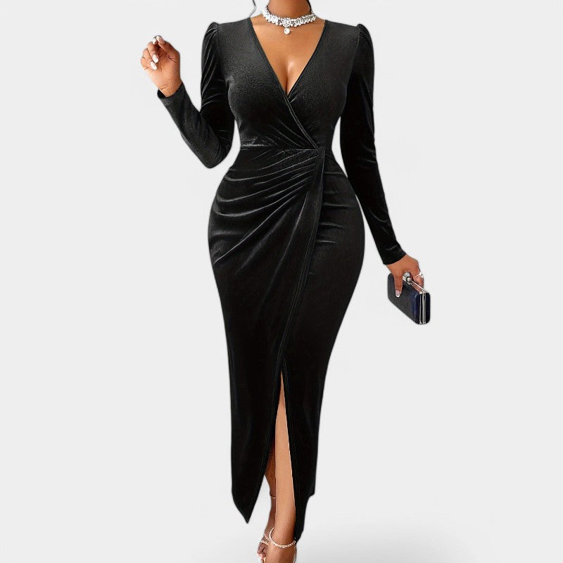 Vrouwen Lange Jurk Met Lange Mouwen Bodycon Stijl 8