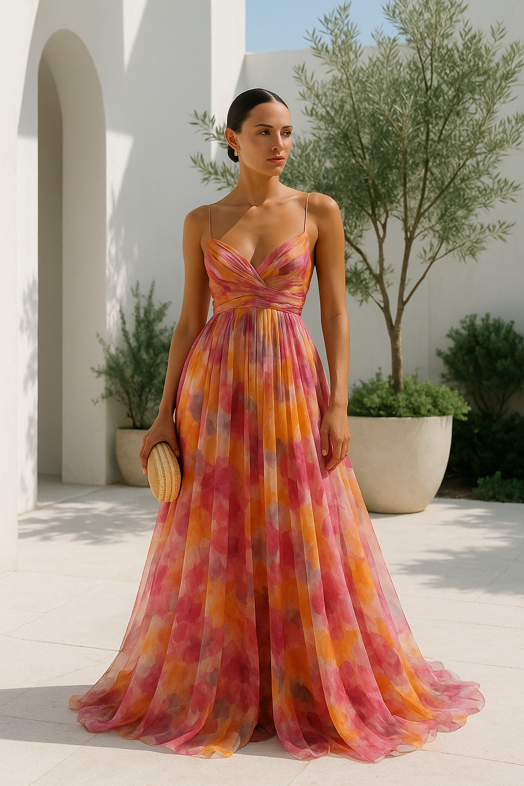 Vrouwen Maxi Jurk Bloemenpatroon Flowy 1