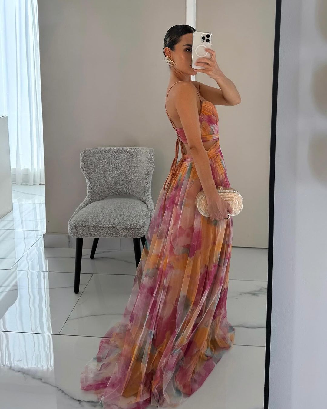 Vrouwen Maxi Jurk Bloemenpatroon Flowy 4