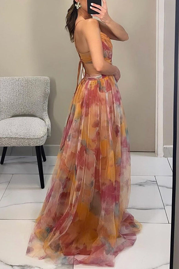 Vrouwen Maxi Jurk Bloemenpatroon Flowy 7