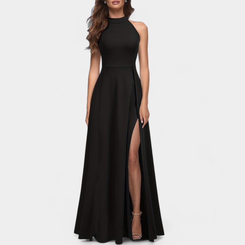 Vrouwen Maxi Jurk Hoge Taille Met Split 3