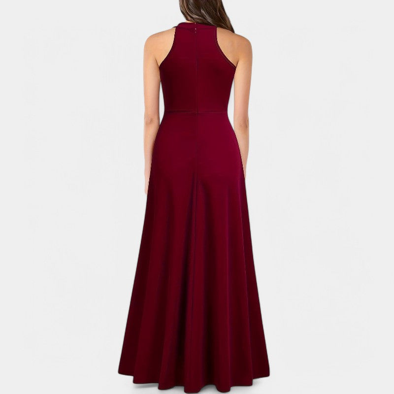 Vrouwen Maxi Jurk Hoge Taille Met Split 7