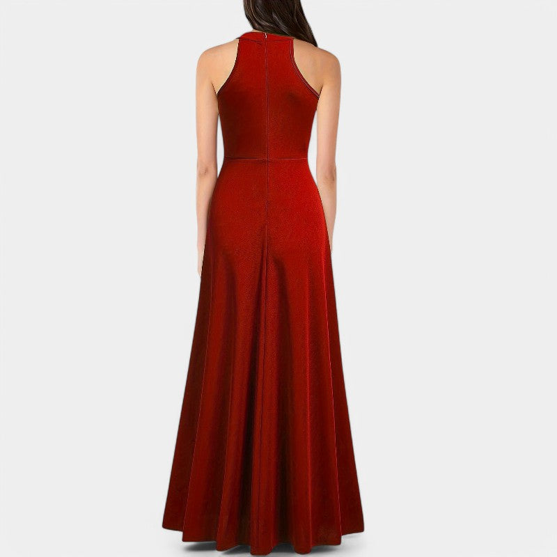 Vrouwen Maxi Jurk Hoge Taille Met Split 8